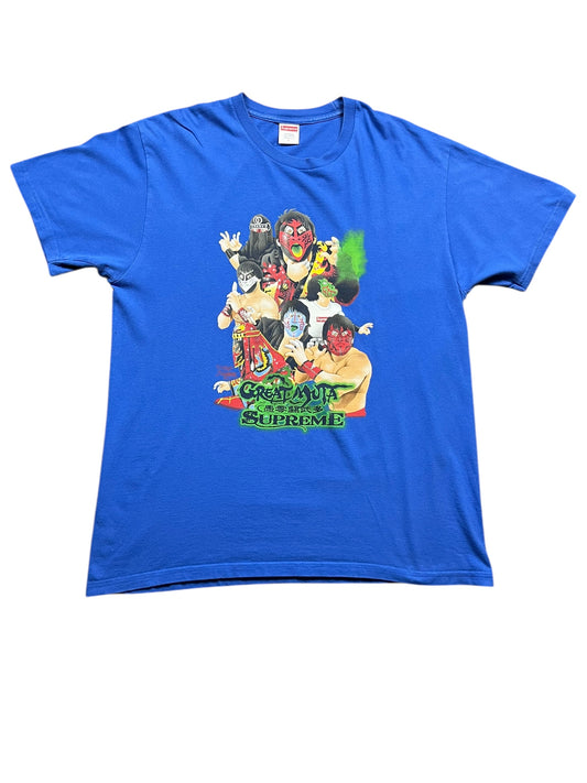 T-shirt Supreme bleu ( L )